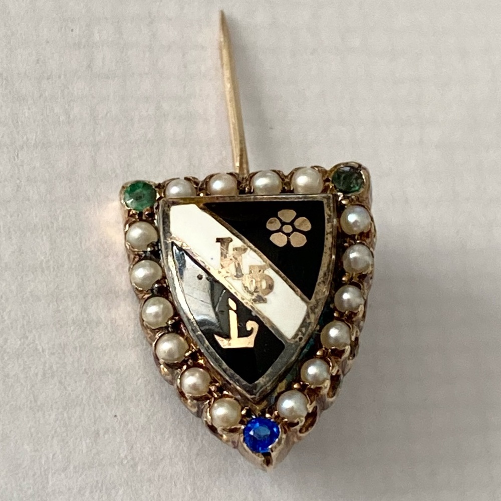 14k Solid Gold Antique Kappa Phi Pin